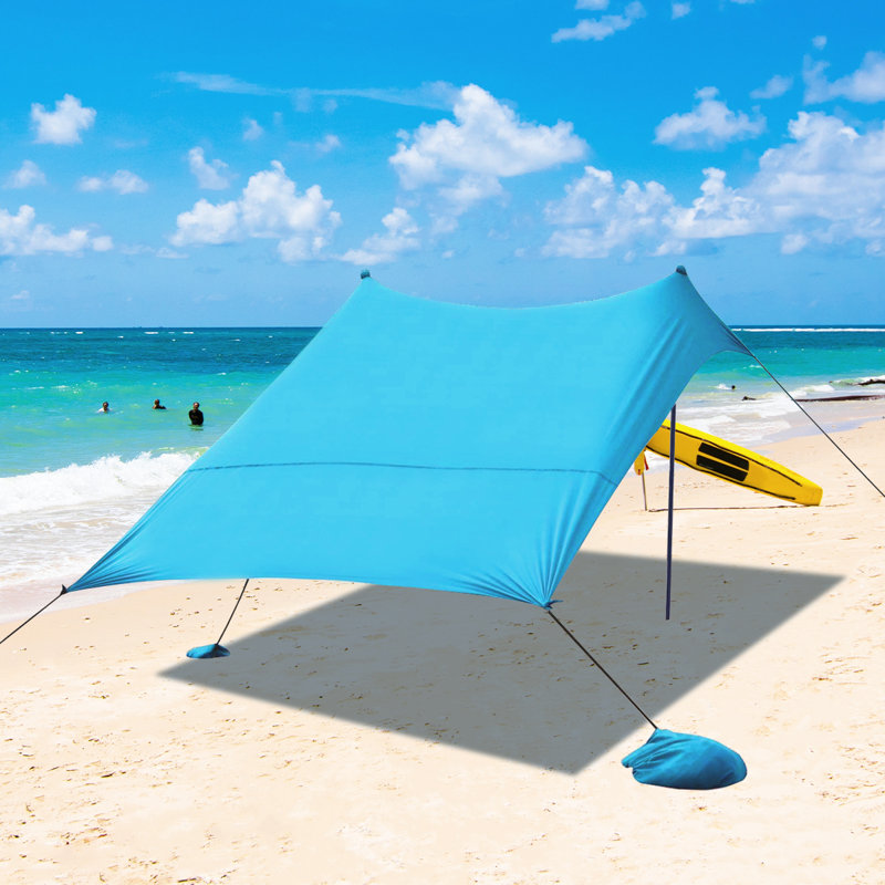 Americans Beach Tent Sun Shade Portable Canopy With Sandbag Anchors